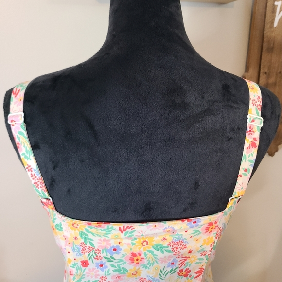 Sadie & Sage Floral Print Multicolor Tailored Fit Short Mini Tank Dress Womens M - Picture 4 of 9